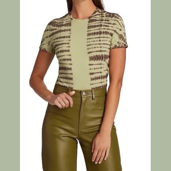 Proenza Schouler White Label Green Tie Dye T-Shirt - Size M - Picture 1 of 8
